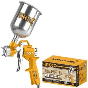 INGCO Air Spray Gun, 400ml Capacity Spray Gun Suitable for Base Coat Spray Gun for Auto Paint