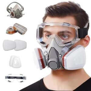 Half Face Cover Safety Goggles Respirator Filters