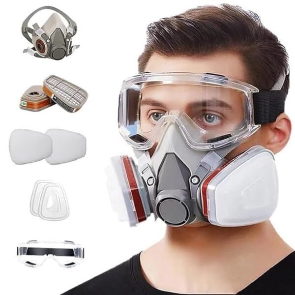 Half Face Cover Safety Goggles Respirator Filters