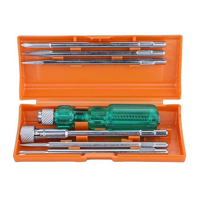 TAPARIA Screw Driver Set with Bulb 840 Green