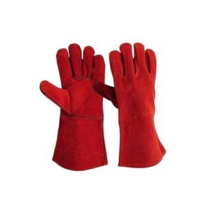 Leather hand glove winter