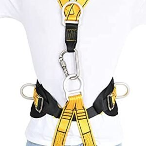 IBS Full Body Padded Safety Harness Men's Safety Belt for Construction Height Industrial Grade Safety Solution for Construction Industrial Work and Climbing Free Size