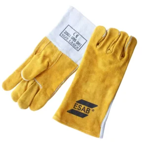 ESAB Large Leather Heavy Duty Welding Hand Gloves Yellow & White