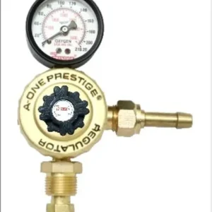 A One Prestige Single Stage Single Gauge Regualtor Oxygen Brass Body With Nut Nipple